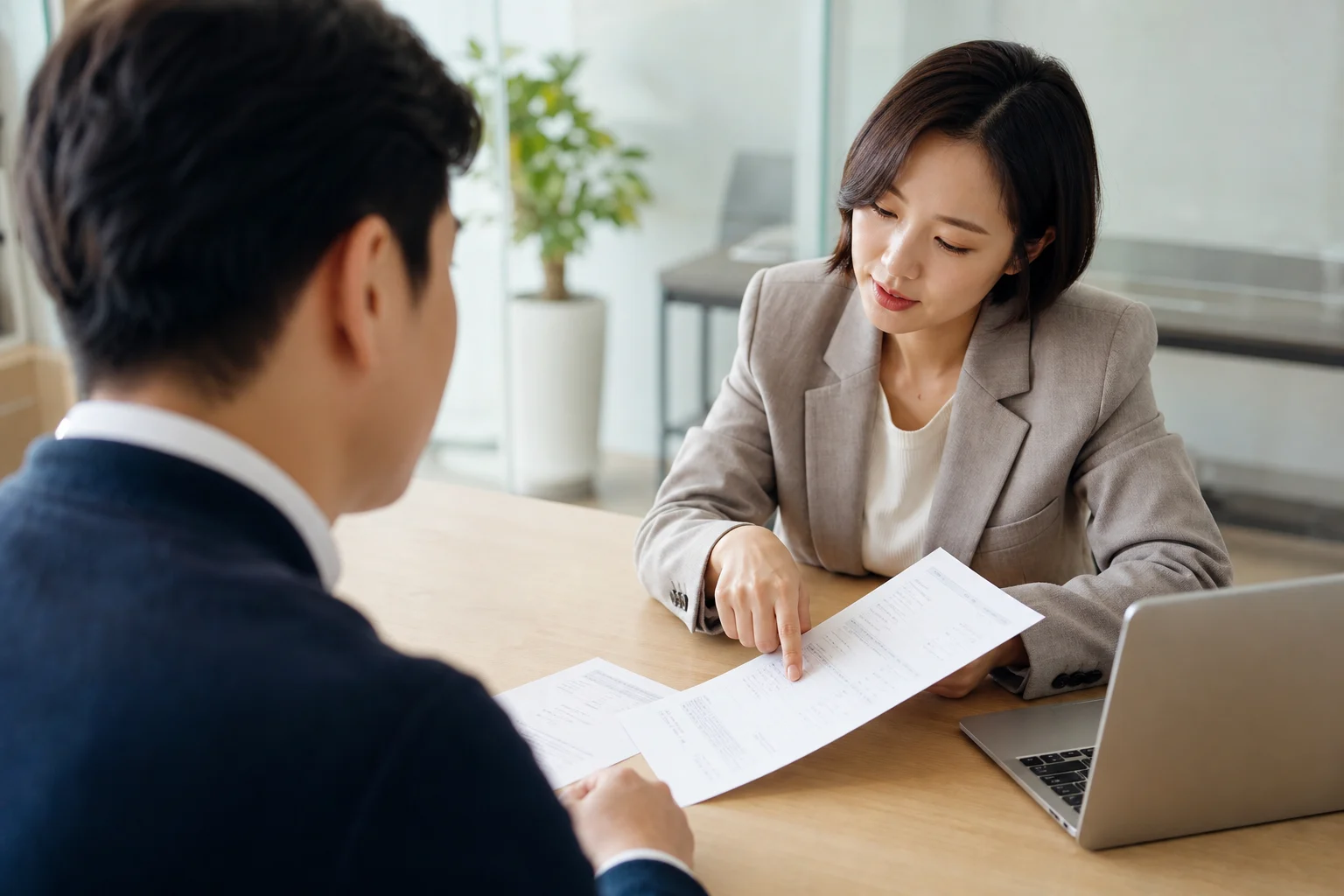 홈페이지 유지보수 비용 실행 절차를 확인하는 장면